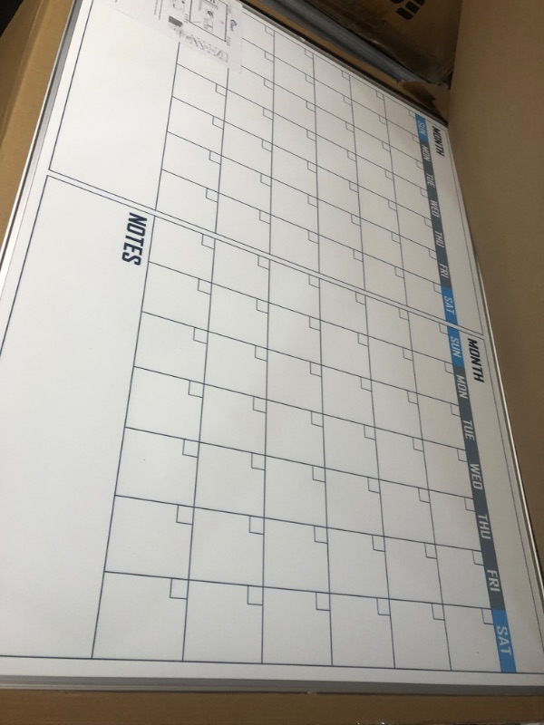 Photo 4 of XBoard Magnetic Calendar Whiteboard 48" x 36" - 2 Month Calendar Dry Erase Board, White Board + Colorful Calendar Board, Silver Aluminium Framed Monthly Planning Board 48" x 36" - 2 Months