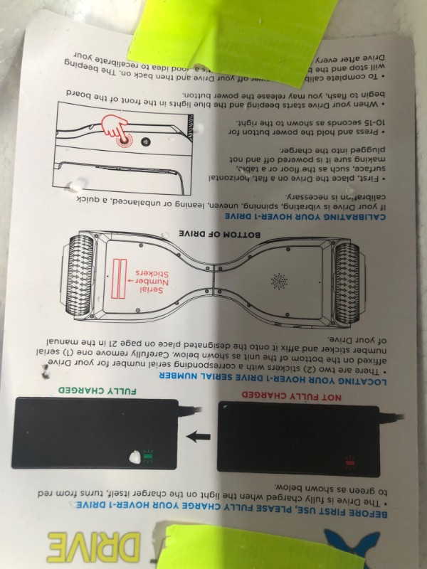 Photo 4 of **NOT WORKING, FOR PARTS** Hover-1 Drive Electric Hoverboard | 7MPH Top Speed, 3 Mile Range, Long Lasting Lithium-Ion Battery, 6HR Full-Charge, Path Illuminating LED Lights Black