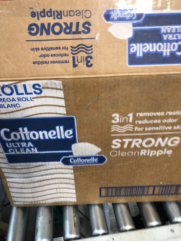 Photo 3 of Cottonelle Ultra Clean Toilet Paper with Active CleaningRipples Texture, Strong Bath Tissue, 32 Family Mega Rolls (32 Family Mega Rolls = 176 Regular Rolls) (8 Packs of 4 Rolls) 388 Sheets per Roll 388 Count (Pack of 32)