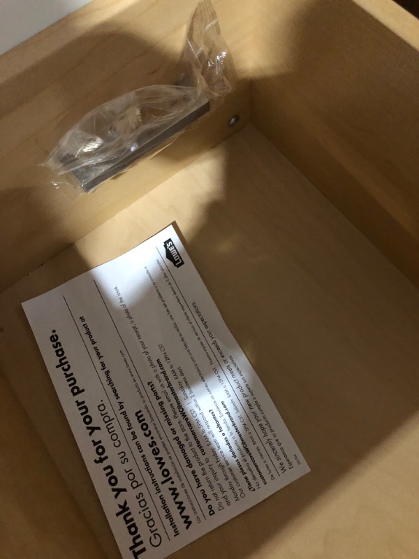 Photo 1 of **MISSING KNOB ON LARGE DOOR** Project Source 36-in Gray Bathroom Vanity Base Cabinet without Top