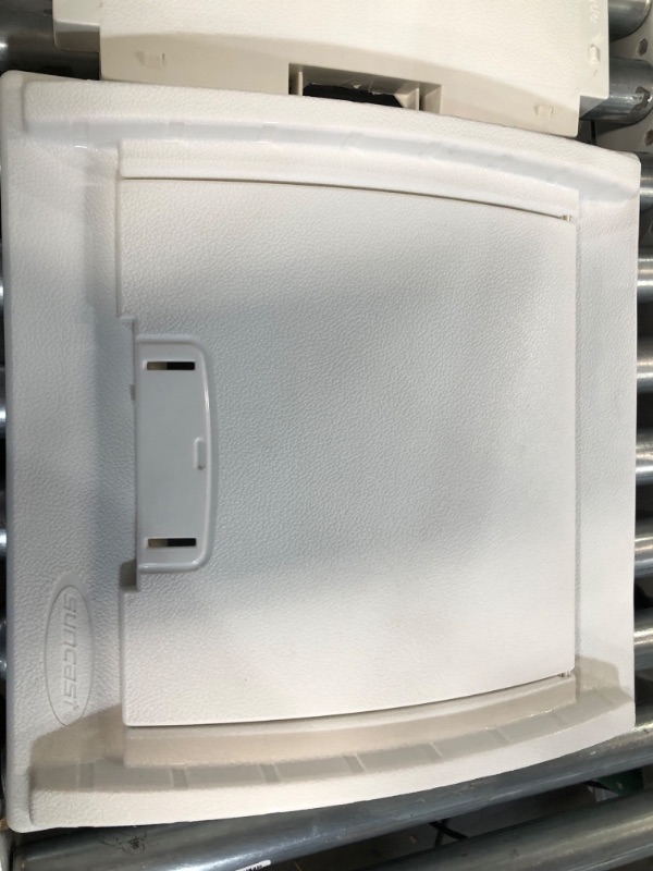 Photo 2 of **PARTS ONLY** LID + ONE SIDE PANEL for Suncast 33 Gallon Hideaway Trash Can - White, Model:GHW1732WH 