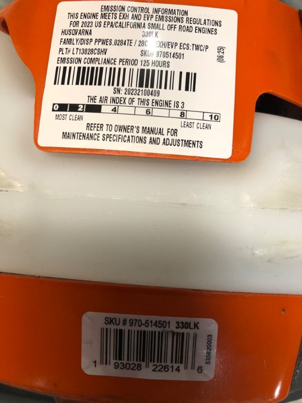 Photo 6 of **MISSING TRIMMER HEAD, SEE PHOTOS** Husqvarna 330LK Gas String Trimmer, 28-cc 2-Cycle, 20-Inch Straight Shaft Gas Weed Eater 