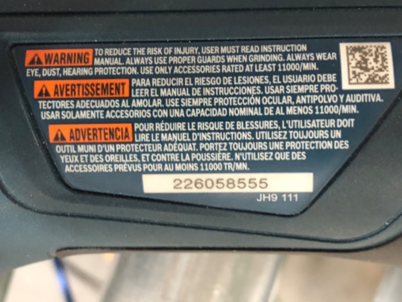 Photo 7 of **MISSING HANDLE, TOOL ONLY** BOSCH GWX18V-8N 18V X-LOCK Brushless 4-1/2 In. Angle Grinder with Slide Switch (Bare Tool),Blue