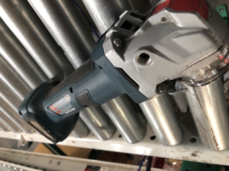 Photo 3 of **MISSING HANDLE, TOOL ONLY** BOSCH GWX18V-8N 18V X-LOCK Brushless 4-1/2 In. Angle Grinder with Slide Switch (Bare Tool),Blue