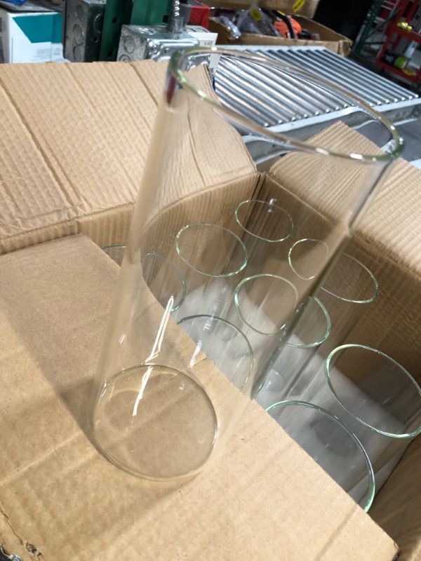 Photo 3 of **USED BUT APPEARS NEW** 12 Pack Glass Clear Cylinder Vases Tall Floating Candle Holders Centerpiece Table Vases for Home Wedding Decorations Formal Dinners (8 x 3.35 Inch)