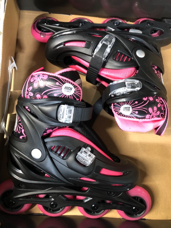 Photo 2 of **USED BUT APPEARS NEW** Inline Skates for Girls and Boys, Roller Blades with Gel Wheels and Adjustable Sizing - Big Kid (2-5 US)