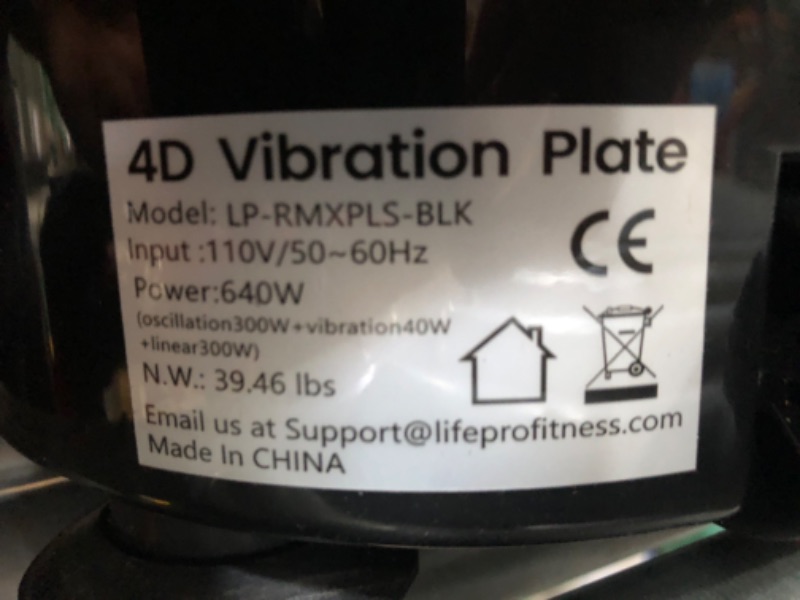 Photo 6 of  **SEE NOTES** LifePro Rumblex Plus 4D Vibration Plate Exercise Machine