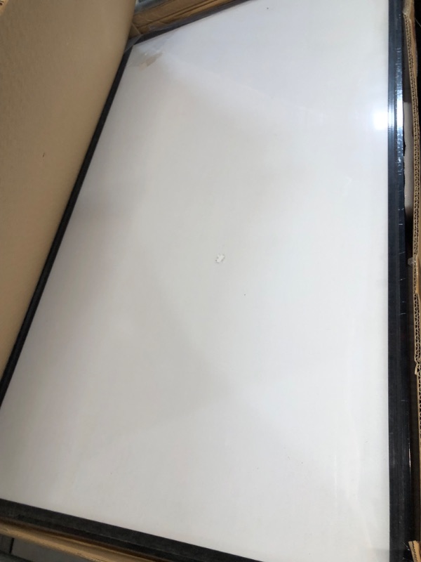 Photo 2 of **USED BUT APPEARS NEW** Mobile Whiteboard, 40x24 inches Double Sided Reversible Whiteboard on Wheels, Rolling Stand Portable Easel Frame for Office Classroom Home, Black