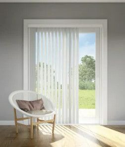 Photo 1 of **MISSING PIECES** LEVOLOR Trim+Go 3.5-in Slat Width 3.5-in x 84-in Cordless Ivory Linen Room Darkening Vertical Blinds