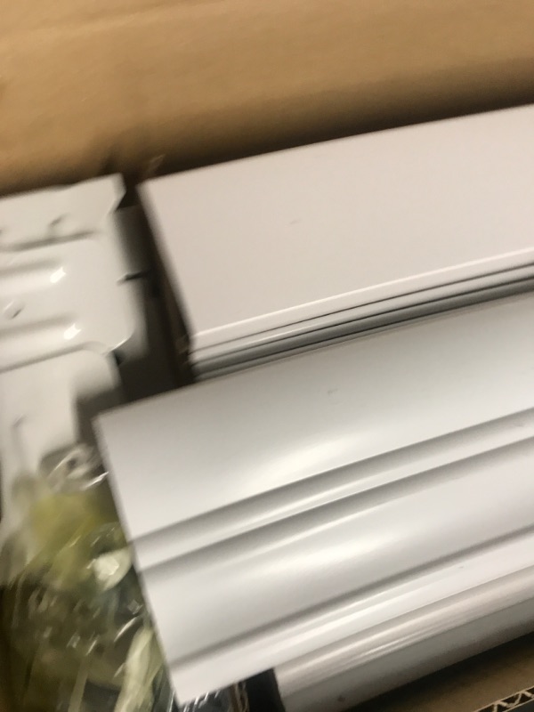 Photo 3 of **USED BUT APPEARS NEW** allen + roth Trim at Home 2-in Slat Width 71-in x 48-in Cordless White Faux Wood Room Darkening Horizontal Blinds