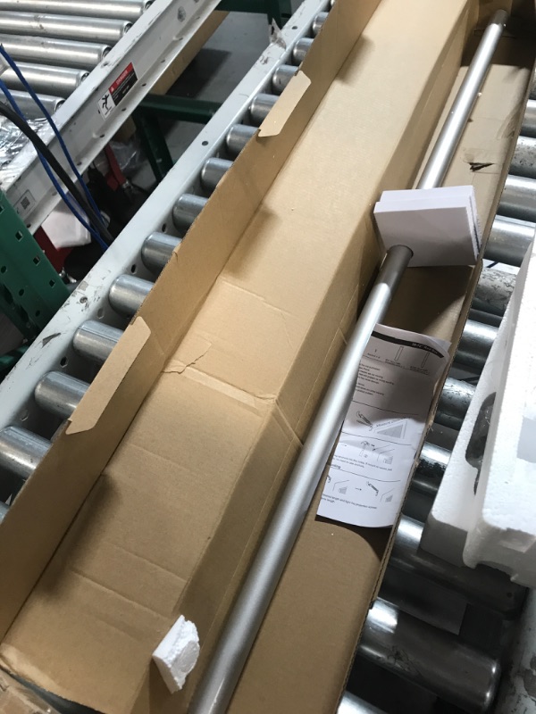Photo 1 of **FOR PARTS, MISSING ONE ROD** USFOOK 1 Inch Curtain Rods 36 to 72 Inches(3-6 ft) Telescoping Single Drapery Rod, Silver Curtain Rods for Windows 24 to 68 Inches, Translucent Finials 