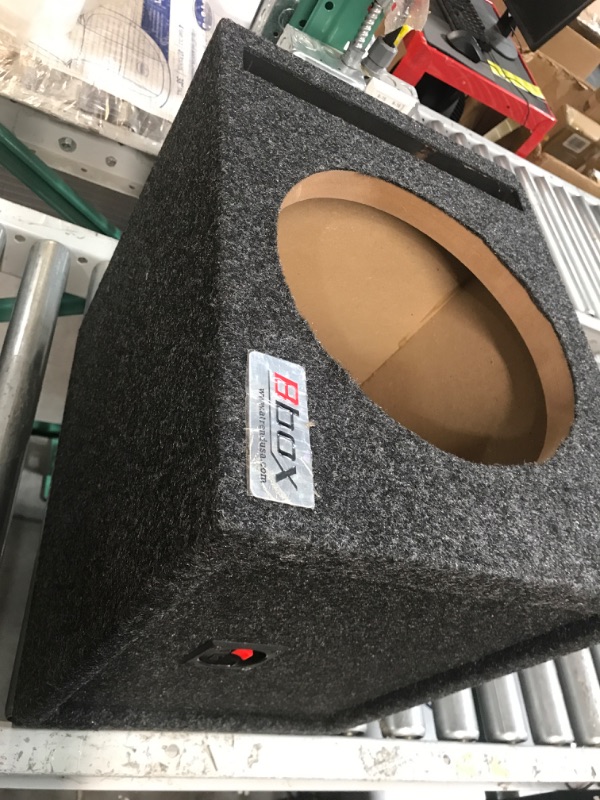 Photo 2 of Bbox Pro-Tuned 10” Single Vented Subwoofer Carpeted Enclosure - Subwoofer Box Improves Audio Quality, Sound & Bass,Charcoal SINGLE VENTED 10"