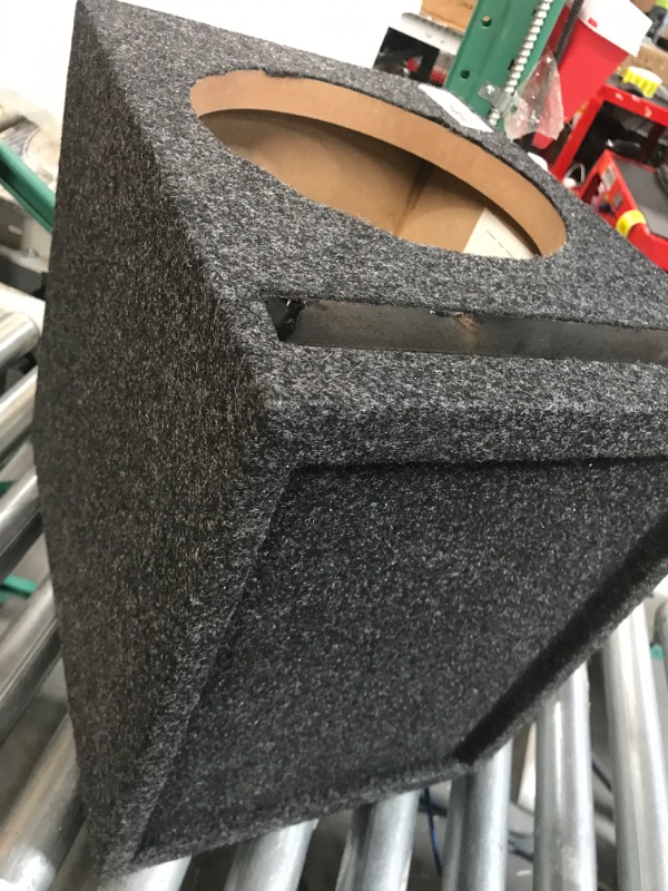 Photo 5 of Bbox Pro-Tuned 10” Single Vented Subwoofer Carpeted Enclosure - Subwoofer Box Improves Audio Quality, Sound & Bass,Charcoal SINGLE VENTED 10"