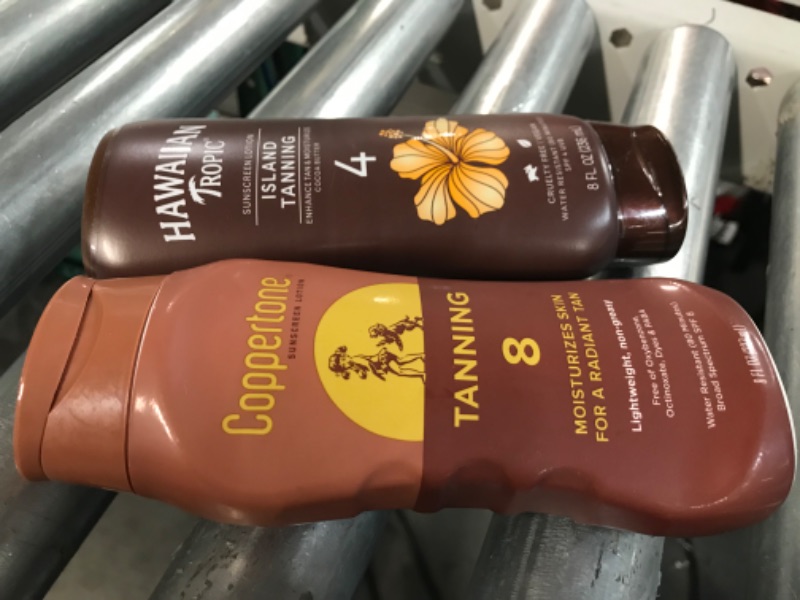 Photo 2 of **TANNING LOTION BUNDLE** Coppertone Tanning Lotion SPF 8 & Hawaiian Tropic Island Tanning SPF 4