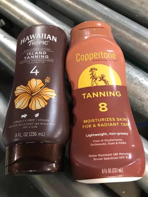 Photo 3 of **TANNING LOTION BUNDLE** Coppertone Tanning Lotion SPF 8 & Hawaiian Tropic Island Tanning SPF 4