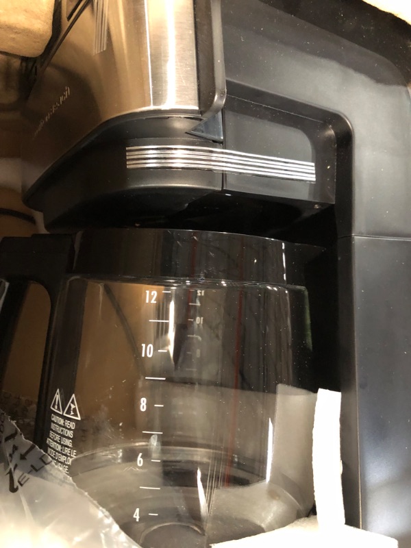 Photo 2 of (USED AND DAGED)Hamilton Beach Programmable Coffee Maker, 12 Cups, Front Access Easy Fill, Pause & Serve, 3 Brewing Options, Black (46310)
