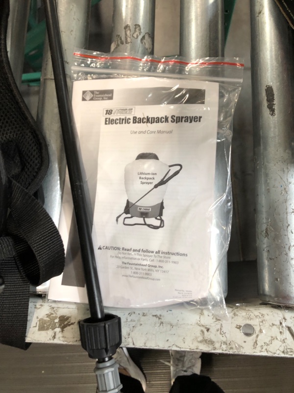 Photo 3 of *SEE NOTES* Field King 190515 Professionals Battery Powered Backpack Sprayer, 4 gal & Monterey LG1130 Mark-It Blue Spray Solution Colorant Chemical Marker Dye for Insecticide, Herbicide, and Fungicide, 8 oz