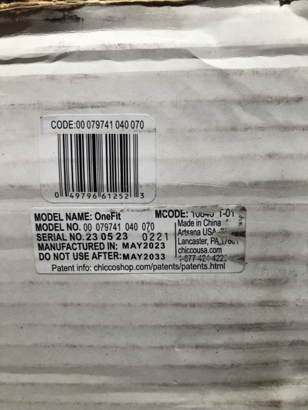 Photo 1 of *SEE NOTES* Chicco OneFit ClearTex Slim All-in-One Car Seat, Rear-Facing Seat for Infants 5-40 lbs., Forward-Facing Car Seat 25-65 lbs., Booster 40-100 lbs., Convertible Car Seat | Slate/Grey