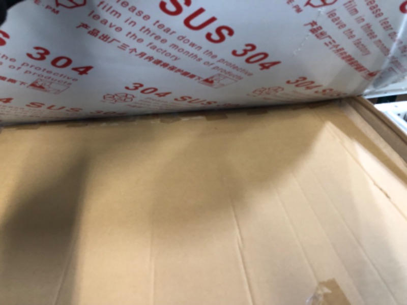 Photo 1 of 24 by 30 Inch Reversible Stainless Steel Backsplash Metal Backsplash Kitchen Backsplash Behind Stove Metal Sheet Panels -  (1 Pack)