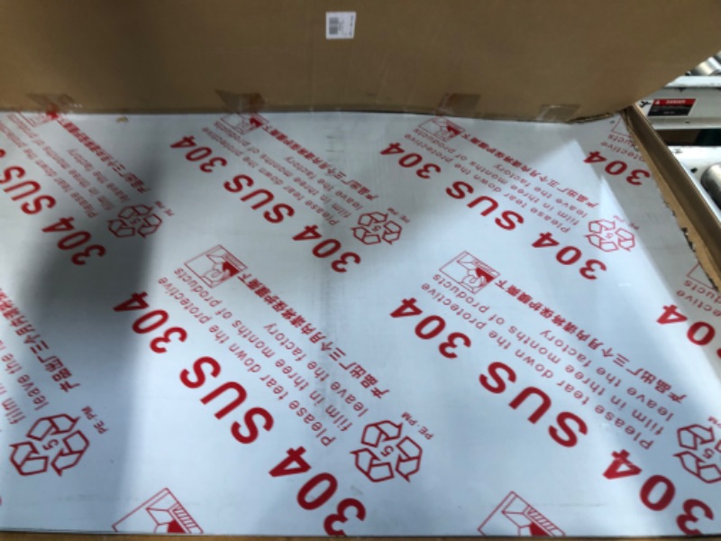 Photo 1 of 24 by 30 Inch Reversible Stainless Steel Backsplash Metal Backsplash Kitchen Backsplash Behind Stove Metal Sheet Panels -  (1 Pack)