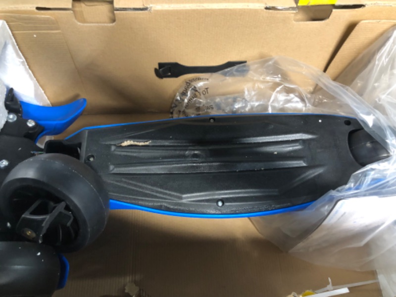 Photo 2 of (SOLD FOR PARTS ONLY) - Hover-1 Vivid Folding Kick Scooter for Kids (5+ Year Old) | Features Lean-to-Turn Axle, Solid PU Tires & Slim-Design, 110 LB Max Load Capacity, Safe blue
