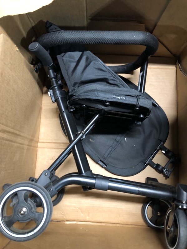 Photo 2 of **USED PRIOR, DAMAGE TO SUPPORT BEAM** FOR PARTS ONLY Dream On Me Lightweight and Compact Coast Rider Stroller with Canopy Included and One-Hand Easy Fold, Adjustable Handles and Soft-Ride Wheels, Black