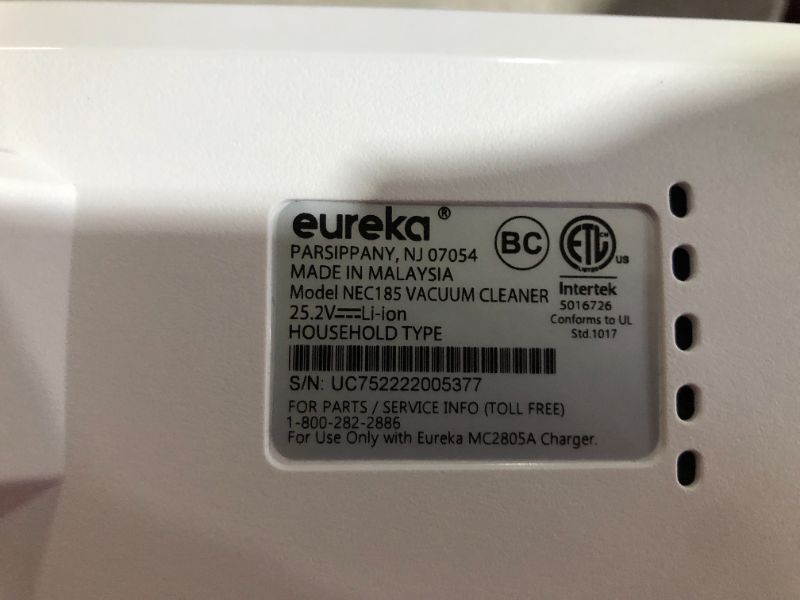 Photo 3 of ***NNFUNCTIONAL - SEE NOTES***
Eureka NEC185 Cordless Stick Vacuum Cleaner