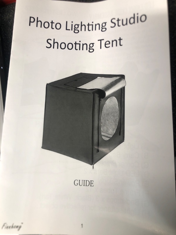 Photo 2 of **DEFECTIVE POWER ADAPTER- PARTS ONLY** Finnhomy Professional Portable Photo Studio Photo Light Studio Photo Tent 6" x 16" Cube