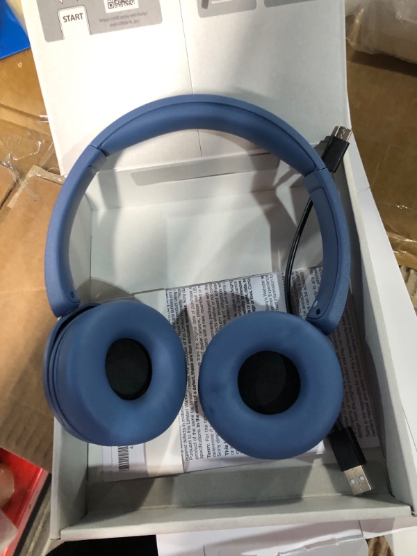 Photo 2 of Sony Wireless Headphones Bluetooth Blue 