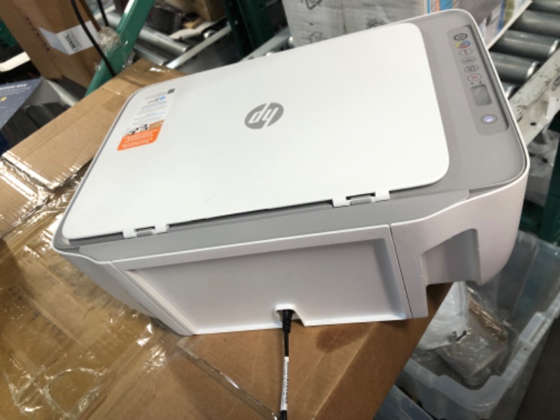 Photo 2 of HP DeskJet 2755e Wireless Color All-in-One Printer with bonus 6 months Instant Ink (26K67A), white