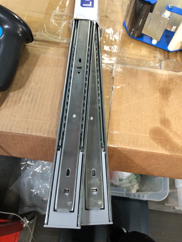 Photo 1 of 1 Pair Full Extension Drawer Slides 18 inch Heavy Duty Drawer Slides 