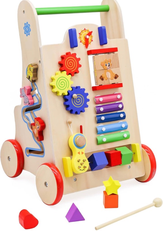 Photo 1 of Baby Push Walker - Wooden Toys Activity Center for Toddler -