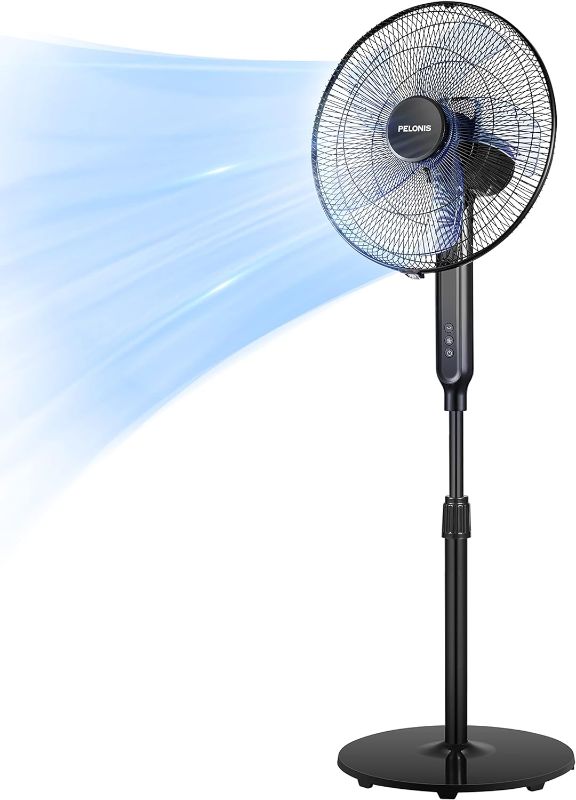 Photo 1 of **NON-FUNCTIONAL, PARTS ONLY** PELONIS 16'' Pedestal Remote Control, Oscillating Stand Up Fan 