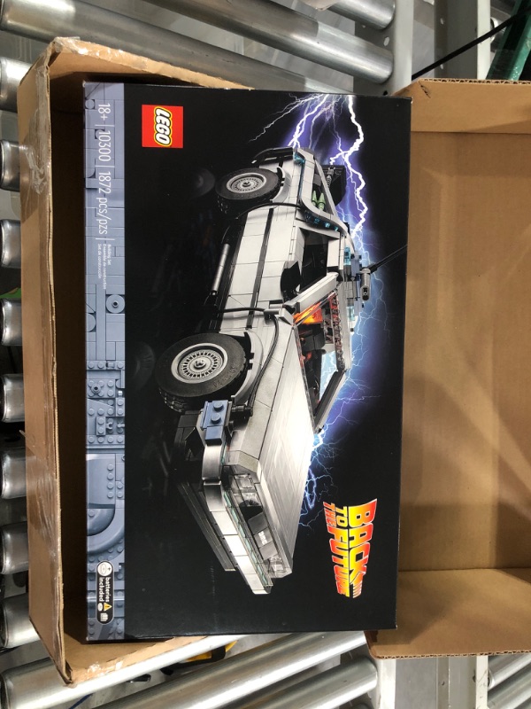 Photo 2 of LEGO Icons Back to The Future Time Machine 10300, Model Car Building Kit Based on The Delorean 