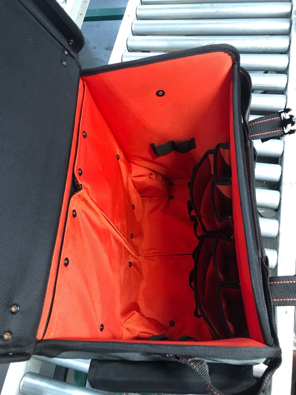 Photo 3 of * used item *
Crescent 18" Tradesman Rolling Tool Bag - Orange 18" Rolling Tool Bag