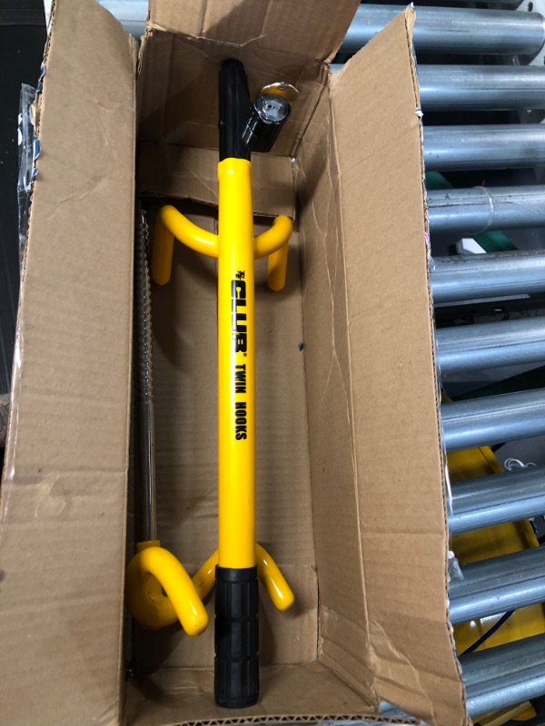 Photo 2 of The Club 3000 Twin Hooks Steering Wheel Lock, Yellow