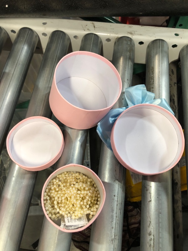 Photo 1 of Round Gift Boxes with Lids Set of 4 Pink Gift Box 