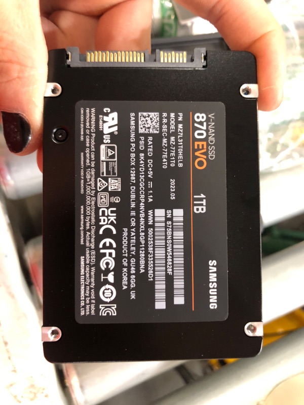 Photo 4 of SAMSUNG 870 EVO SATA III SSD 1TB 2.5” Internal Solid State Drive, 