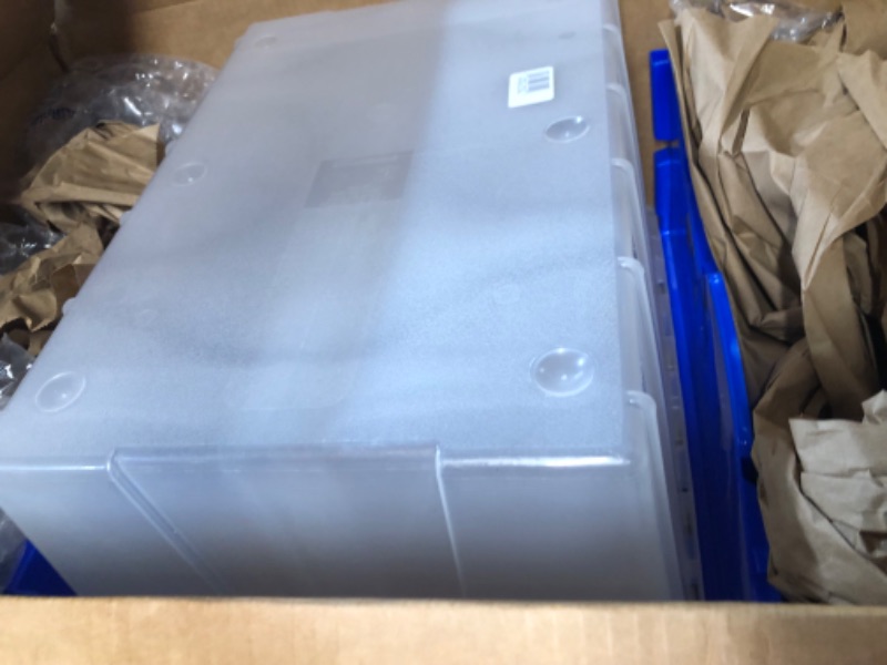 Photo 2 of **ONLY. ONE. CONTAINER.** Akro-Mils 98486 Plastic Storage Container 12 Gallon KeepBox with Hinged Attached Lid