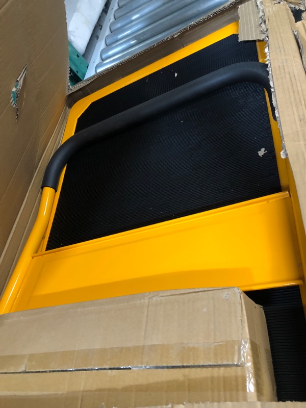 Photo 2 of Platform Truck Hand Truck Large Size Foldable Dolly Cart for Moving Easy Storage and 360 Degree Swivel Wheels 880lbs Weight Capacity 35.8x24x34.3in Yellow Yellow Large