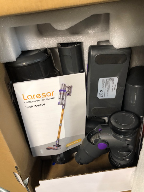 Photo 3 of * item used * not functional * sold for parts * repair *
Laresar Cordless Vacuum Cleaner, 400W/33000pa Stick Vacuum Cleaner 