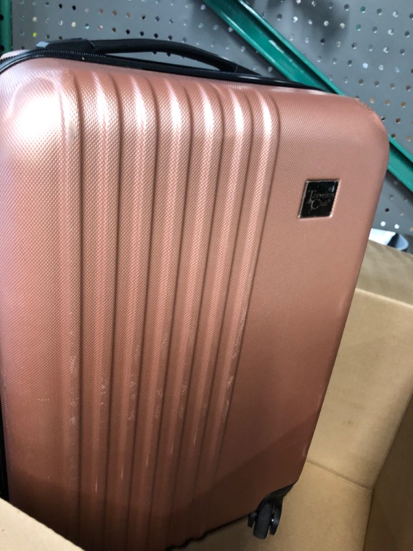 Photo 2 of **HAS DENT** Travelers Club Cosmo Hardside Spinner Luggage, Rose Gold, Carry-On 20-Inch 