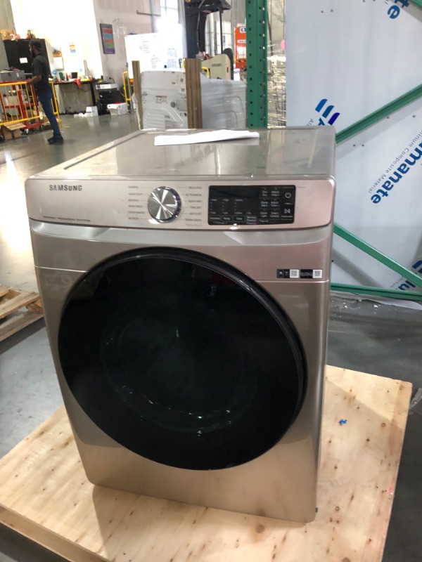 Photo 2 of **NO POWER CORD** 7.5 cu. ft. Smart Electric Dryer with Steam Sanitize+ in Champagne
MODEL NUMBER: DVE45B6300C/A3
S/N: 0BE65BAW700835F