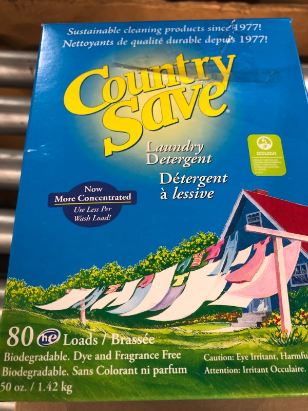 Photo 3 of Country Save Laundry Detergent Powder Natural - 80 Loads 