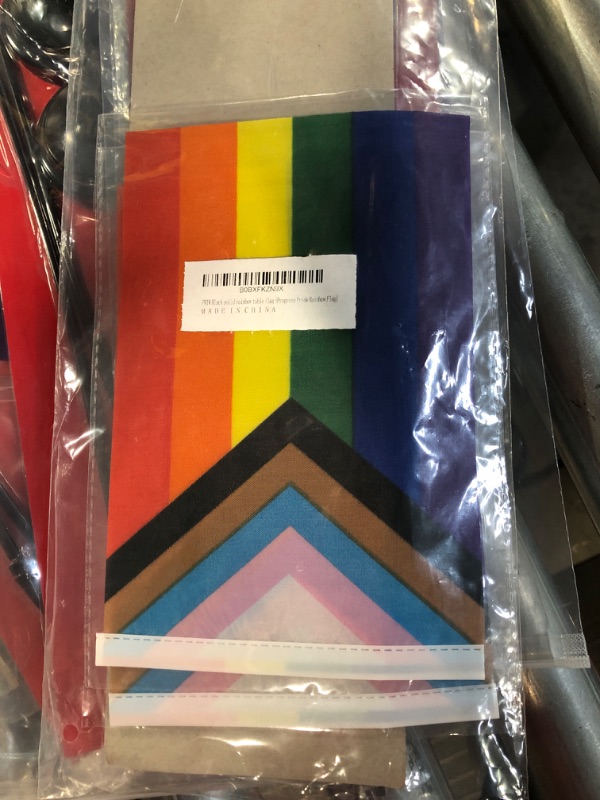 Photo 3 of FWIW Rainbow Pride Flag Pride Progress Rainbow Desk Flag - 6 packs