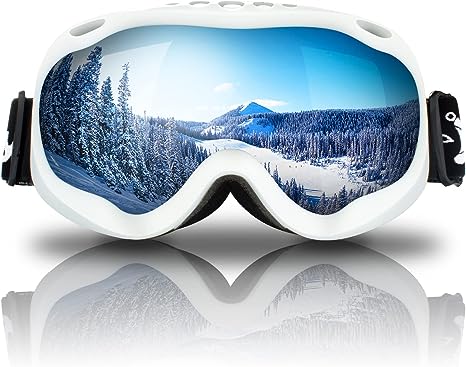 Photo 1 of 3pk - Keary Youth Ski Goggles White + Silver 