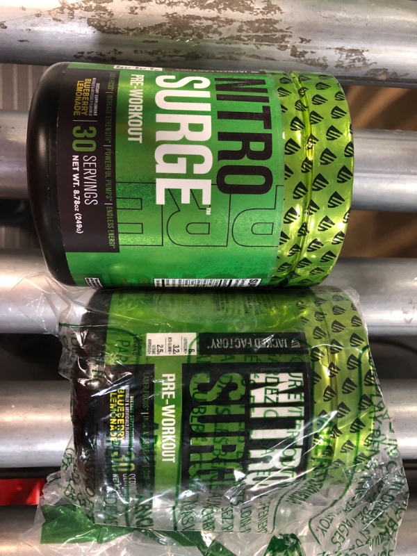 Photo 1 of *NON REFUNDABLE* 2pk - NITROSURGE Pre Workout Supplement Blueberry Lemonade 30 Servings