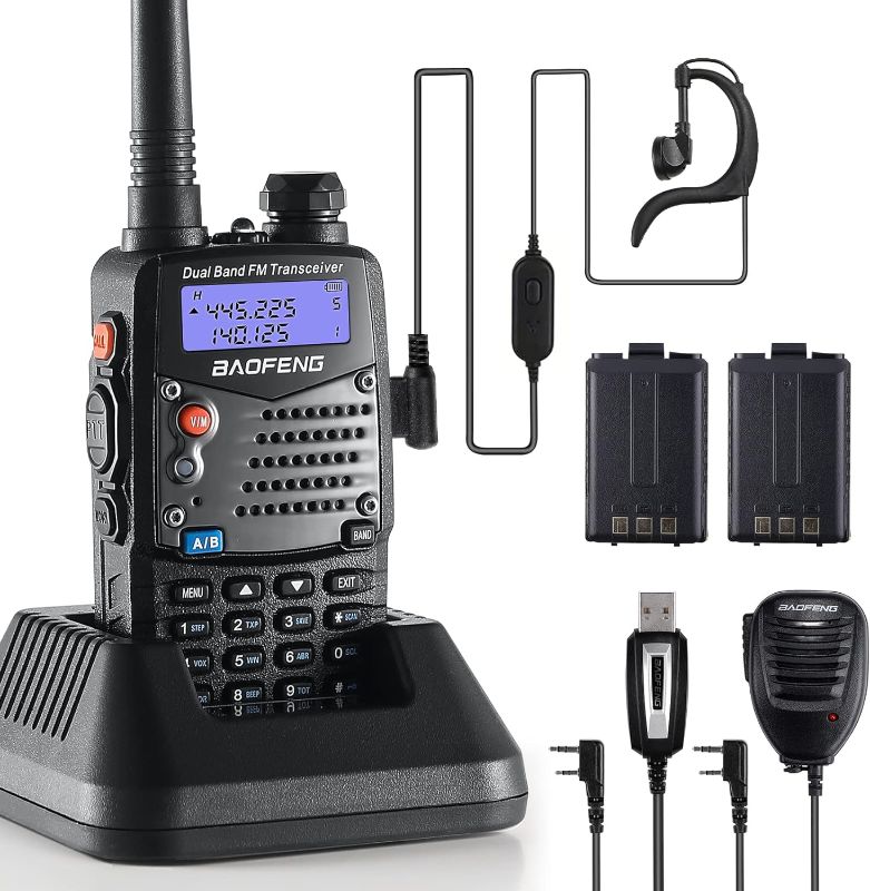 Photo 1 of **PARTS ONLY, MISSING ANTENNA, CHARGER AND SPEAKER** BAOFENG UV-5RA (New Generation) Long Range Walkie Talkie,8-Watt Dual Band Two Way Radio with Two 2100mAh Li-ion Batteries