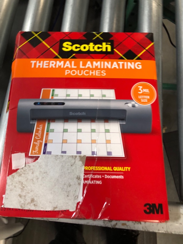 Photo 3 of Scotch 11-1/2 in. x 9 in. Letter Size Thermal Laminating Pouches (100 Per Pack)