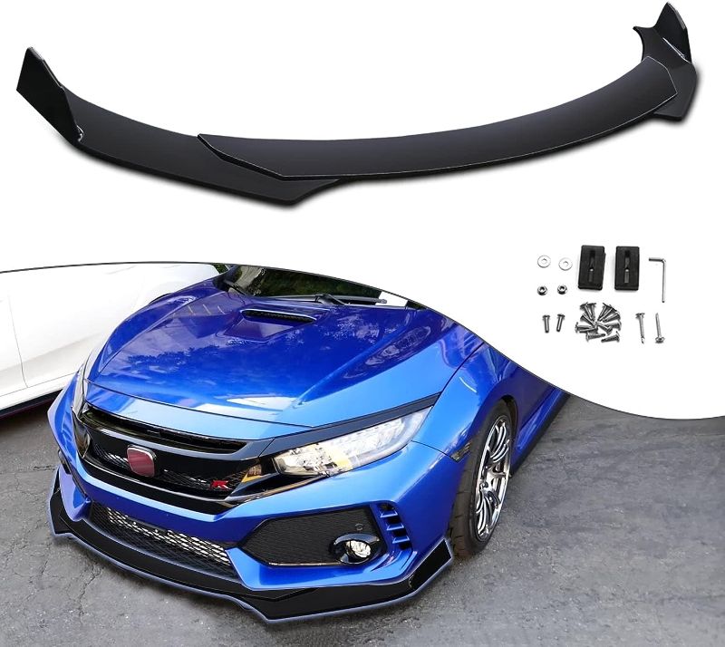 Photo 1 of Archaic Front Bumper Lip Spoiler Compatible with Honda Accord Sedan SE/EX-L/LX/Touring 2021 2022, Splitter Under Chin Spoiler Body Kit Lower Sport Spoiler(Glossy Black)